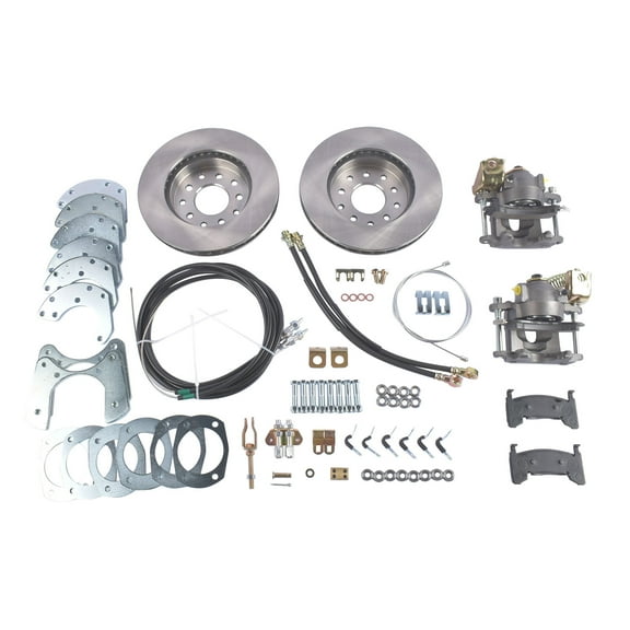 Mustrod Bolt-On Rear Complete Disc Brake Conversion Kit for Ford 9 Inch and 8 Inch Axles Housings w/Hardware