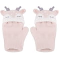 thumbnail image 3 of Guantes sin dedos con solapa para niños, lindos mitones de zorro, elásticos, convertibles, de punto, para invierno, 3 of 5