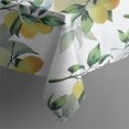 thumbnail image 5 of Yellow Lemon Fruit Leaves White Pattern Square Tablecloth,Waterproof Square Table Cover,Wipeable Spillproof Washable Table Cover for Home Kitchen Party Decor 52"x52"(132x132cm), 5 of 6