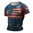 thumbnail image 3 of We The People T Shirt Short Sleeve Crewneck T-shirts Featuring USA Anniversary Print Everyday Easy Mens Tees Blue XXXXXL, 3 of 3