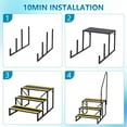 thumbnail image 6 of Mescukay 2/3/4 Steps RV Stairs with Handrail, Portable Hot Tub Steps with Non-Skid Tapes, Metal Stairs Steps for RV, Home Stairs Travel Trailers, Camper, Ground-Pool, 6 of 7