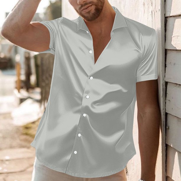 athletic slim fit dress shirt Men's Athletic-Fit Dress Shirt Basic Blue Regular Size S