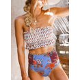 thumbnail image 3 of Maillots de Bain Bandeau 2 Pièces Taille Haute pour Femmes, 3 of 6