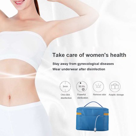 U-V Sterilizer Box,Portable UVC Sanitizer Box,Portable LED Dis Infection Storage Bag Waterproof Ultraviolet Light - Pack with USB Cable Cleaner for Bottle/Underwear/Toothbrush/Beauty Tools
