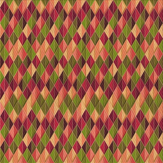 Ahgly Company Indoor Square Patterned Cinnamon Brown Area Rugs, 7' Square