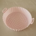 thumbnail image 6 of Summercome Air Fryer Silicone Liners, for 5 QT or Bigger Air Fryers, Round Non-Stick Reusable Air Fryer Liners, Silicone Pot Basket Bowl Liner Baking Tray Air Fryer Accessories (Pink, Round), 6 of 9