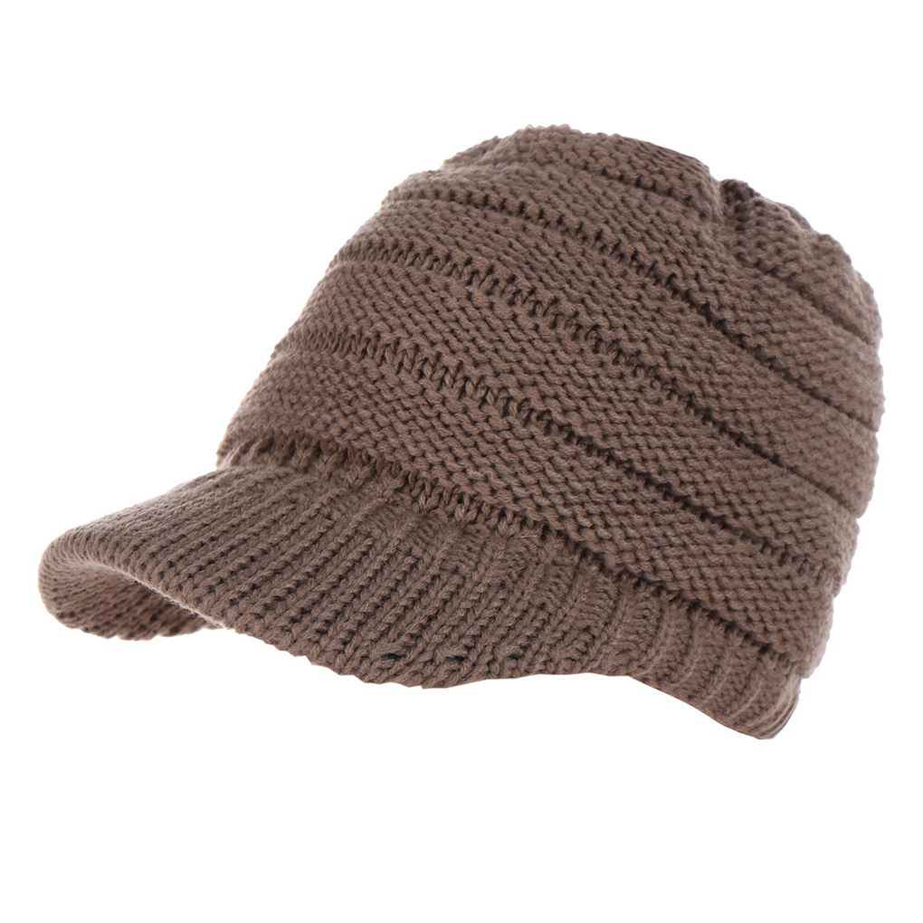 womens knit hat with visor