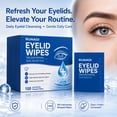 thumbnail image 2 of RUNADI Eyelid Wipes, 100 Count, Infused with Aloe Vera & Tea Tree Oil, Individually Wrapped, Fragrance Free for Sensitive Eyes, 2 of 5