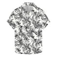 thumbnail image 7 of Yteetum Men's T ShirtsHawaiian Floral Print T Shirts Casual Button Down Short Sleeve Lapel Beach Summer T-Shirts, 7 of 7