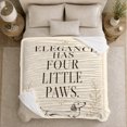 thumbnail image 5 of Elegance Has Four Little Paws Dachshund, Elegant Botanical Style for Dachshund Lovers, Cozy Cream Quote Scene, Flannel Blanket for Living Room and Bedroom, Christmas Gift and Dog Home Decor, 5 of 9