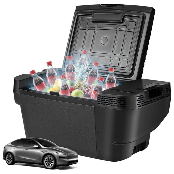 Compatible with Tesla Model Y Car Refrigerator & Portable Freezer, 35L Built-in Fridge for Tesla with App Control, -4°F~68°F Cooling