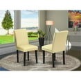 thumbnail image 2 of Pemberly Row 35" Leather Dining Chairs in Beige/Black (Set of 2), 2 of 6