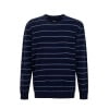 thumbnail image 6 of Krumba Mens Plus Size Cotton Crew Neck Big Tall Long Sleeve Pullover Navy&Blue Stripe Design Oversized Sweater 3XL, 6 of 11