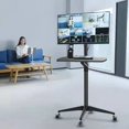 thumbnail image 3 of Simple Office Table for Laptop Standing Lift Computer Table Multi-function Reading Desk Convenient Mobile Office Desk My Lux Decor Round, 3 of 8