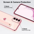 thumbnail image 3 of for Samsung Galaxy S23 5G Case Pink Love Hearts Design for Women Girl Men, Luxury Plating with Strap Stand Full Camera Lens Protection Bumper for Galaxy S23 5G, 3 of 12