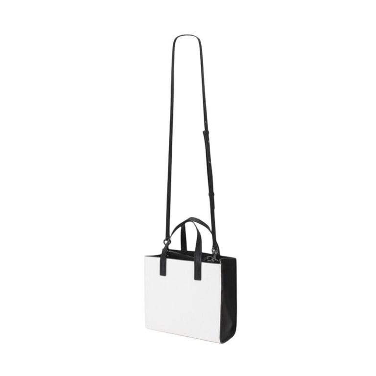 Marc Jacobs The Grind Mini Black White Pebble Leather Tote