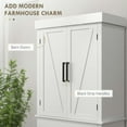 thumbnail image 6 of GVN Kitchen Pantry,72" Kitchen Tall Cabinet, Freestanding Pantry Storage with Barn Doors & 5-Tier Shelves for Home, Dining Room, White, 6 of 6