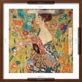 thumbnail image 5 of Art.com Donna con ventaglio Art Print by Gustav Klimt, Brown Frame Wall Art, 21" x 21", 5 of 5