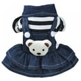 thumbnail image 1 of Forzero Denim Dog Dress Striped Dog Bib Winter Autumn Cowboy Clothes For Pet Dog, 1 of 4