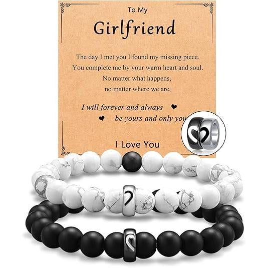 Matching ring bracelets for couples, gifts for boyfriend, husband, fiancé, soulmate, girlfriend, wife, Valentine's Day