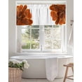 thumbnail image 4 of Orange Gold Flower Valances for Windows Orange Gradient Vintage Abstract Line Valance Rod Pocket Short Window Treatments Curtains for Kitchen Bathroom Living Room Bedroom, 42 x 18 Inch, 4 of 7
