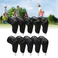 thumbnail image 3 of 10PCS Couvercle de Tête en Fer Imperméable Cuir PU Couvre-Tête Numéro de Club de Fer Fournitures, 3 of 5