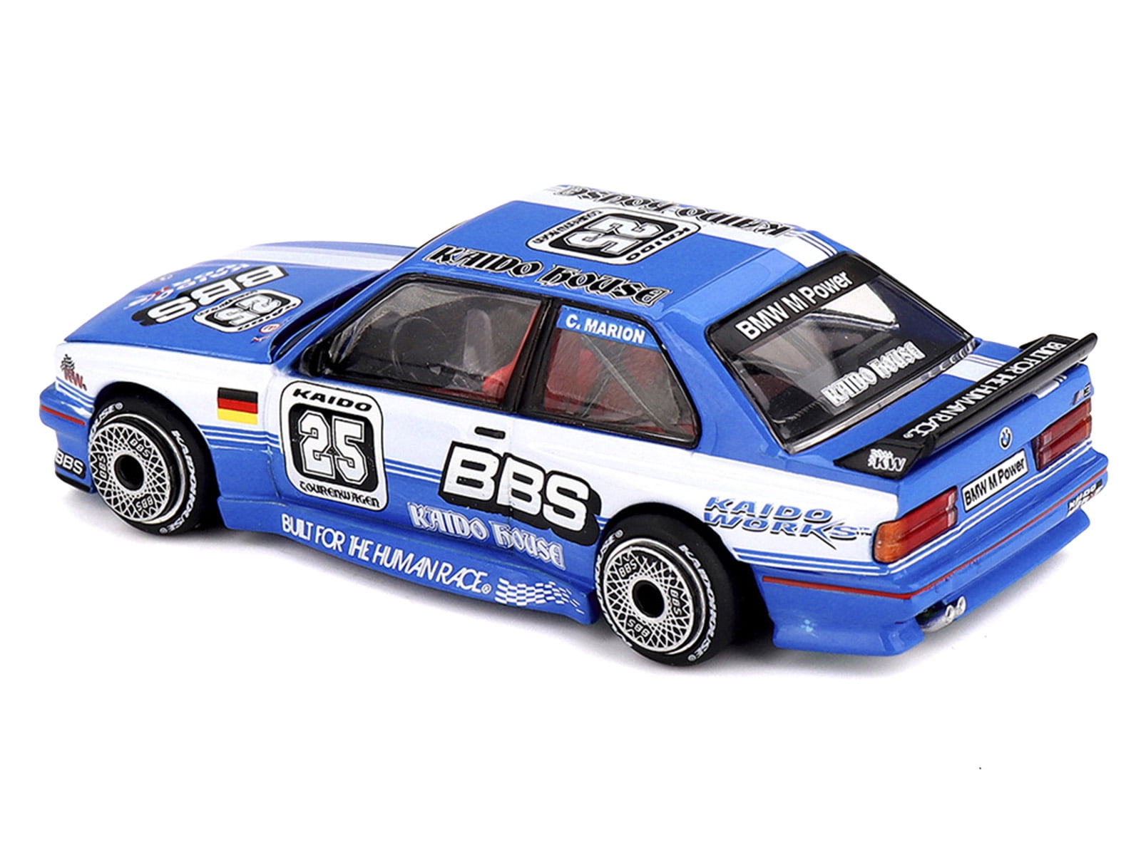 BMW M3 "Kaido Touring Champ V1" #25 Blue with White Stripes (Designed by Jun Imai) "Kaido House" Special 1/64 Diecast Model Car by Mini GT
