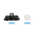 thumbnail image 3 of Uxcell Self Adhesive Caster Wheels, Plastic/Metal 0.47 x 1.22 Inch Appliance Rollers(4 Pack, Black), 3 of 6