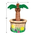 thumbnail image 2 of Beistle Plastic Novelty Inflatable Palm Tree Drink Beverage Cooler for Indoor Outdoor Luau Tropical Beach Theme Parties Hawaiian Birthday Decorations, 18" x 28", Multicolored, 2 of 3