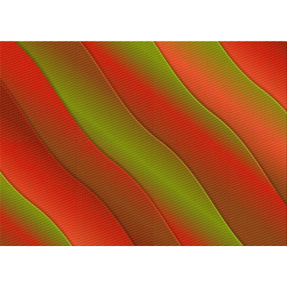 Ahgly Company Machine Washable Indoor Rectangle Transitional Red Area Rugs, 7' x 9'