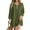 Army green, variant on Long Sleeved Women Patchwork Quarter Zipper Loose Ruffle Sweatshirt Dress