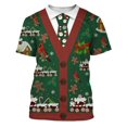 thumbnail image 4 of Camiseta de Navidad para hombre, ropa de Cosplay con cuello redondo, pantalón corto informal con estampado 3D, camisetas de manga grande, ropa informal estilo Hip Hop, novedad de 2022, 4 of 4