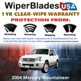 thumbnail image 2 of 2004 Mercury Mountaineer Beam Wiper Blades Wipers w/1yr Warranty (Set of 2), 2 of 5