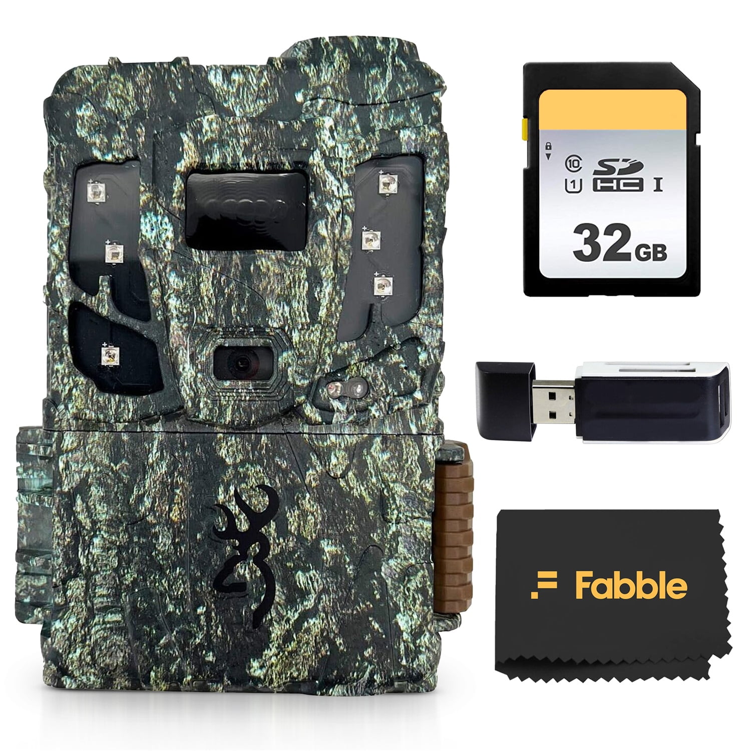 Browning Defender Pro Scout Max Extreme HD Trail Camera Bundle with 32GB Memory Card & Hi-Speed USB SD Reader