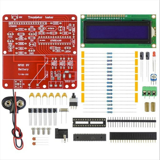 Probador de Transistores M8 Multímetro Resistencia Capacitancia Triodo Medidor de Inductancia Kit de Ensamblaje de Soldadura DIY