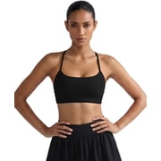 RUNNING GIRL Women's Padded Y-Back Sports Bra Low Impact Spaghetti Strap for Yoga Workout Top — $19.46 (15% off)