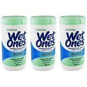 wet ones sensitive skin hand wipes: 40 count canister (pack of 3)