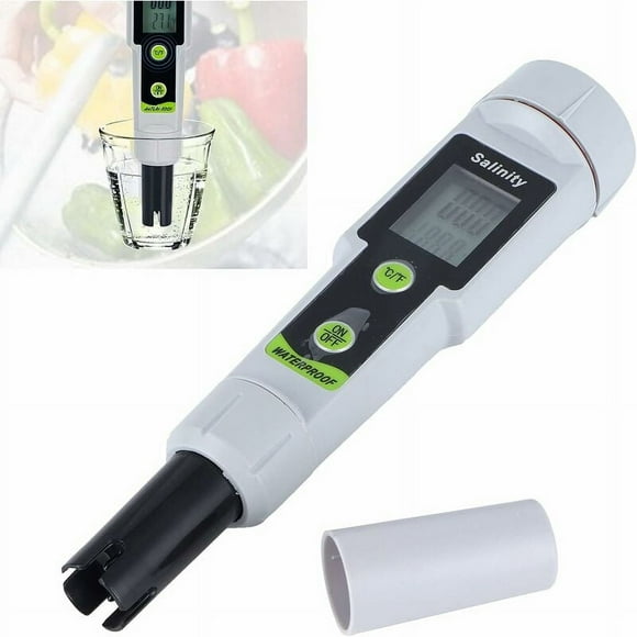 Salinity Tester, 2-in-1 PH Meter Digital TDS Water Quality Tester for Temperature Salinity Seawater Saltwater Pool Fishing Aquariums