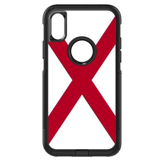 DistinctInk Custom SKIN / DECAL compatible with OtterBox Commuter for iPhone XS MAX (6.5" Screen) - Alabama State Flag - US State Flag