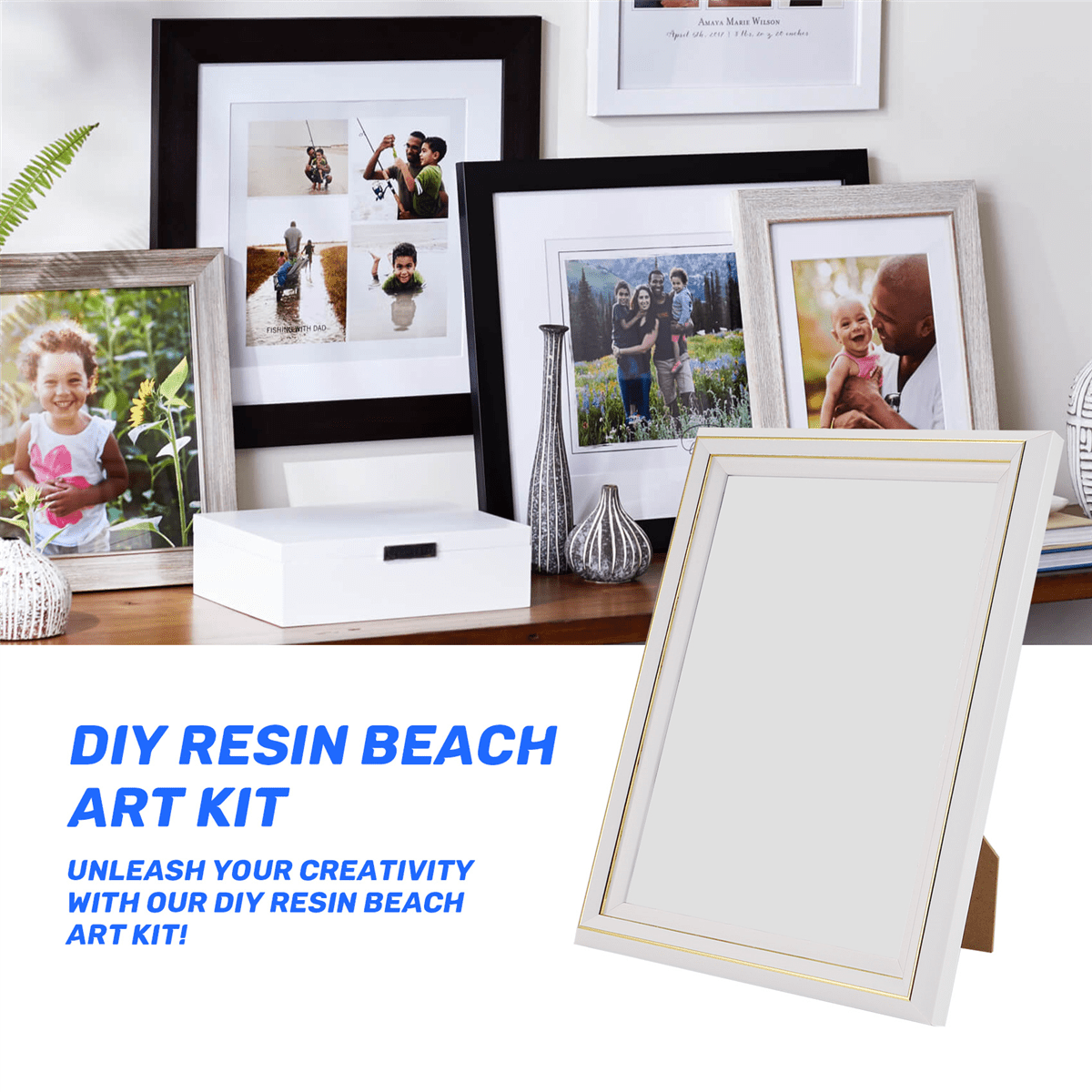 Sea Glass Art Kit, DIY Kits for Adults, Sea Glass Decor, Sea Glass, DIY Resin Beachs Art Kit, Sea Glass Art Gift