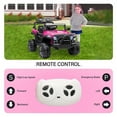 thumbnail image 3 of YOFE Electric Ride on Vehicles for Kid, 12V Battery Ride on Car w /Parent Remote Control, Seat Belt, Music Player, Lights, Ride on Truck Age 3-5 for Kids Birthday Gift, Rose Red, D1860, 3 of 9