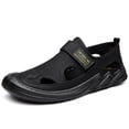 thumbnail image 5 of XUNKUSGA Mens Sandals Lightweight Comfortable Mesh Closed Toe Beach Sandal with Adjustable Straps Summer Hollow Out Breathable Hiking Sandals for Outdoor,Black, 5 of 7