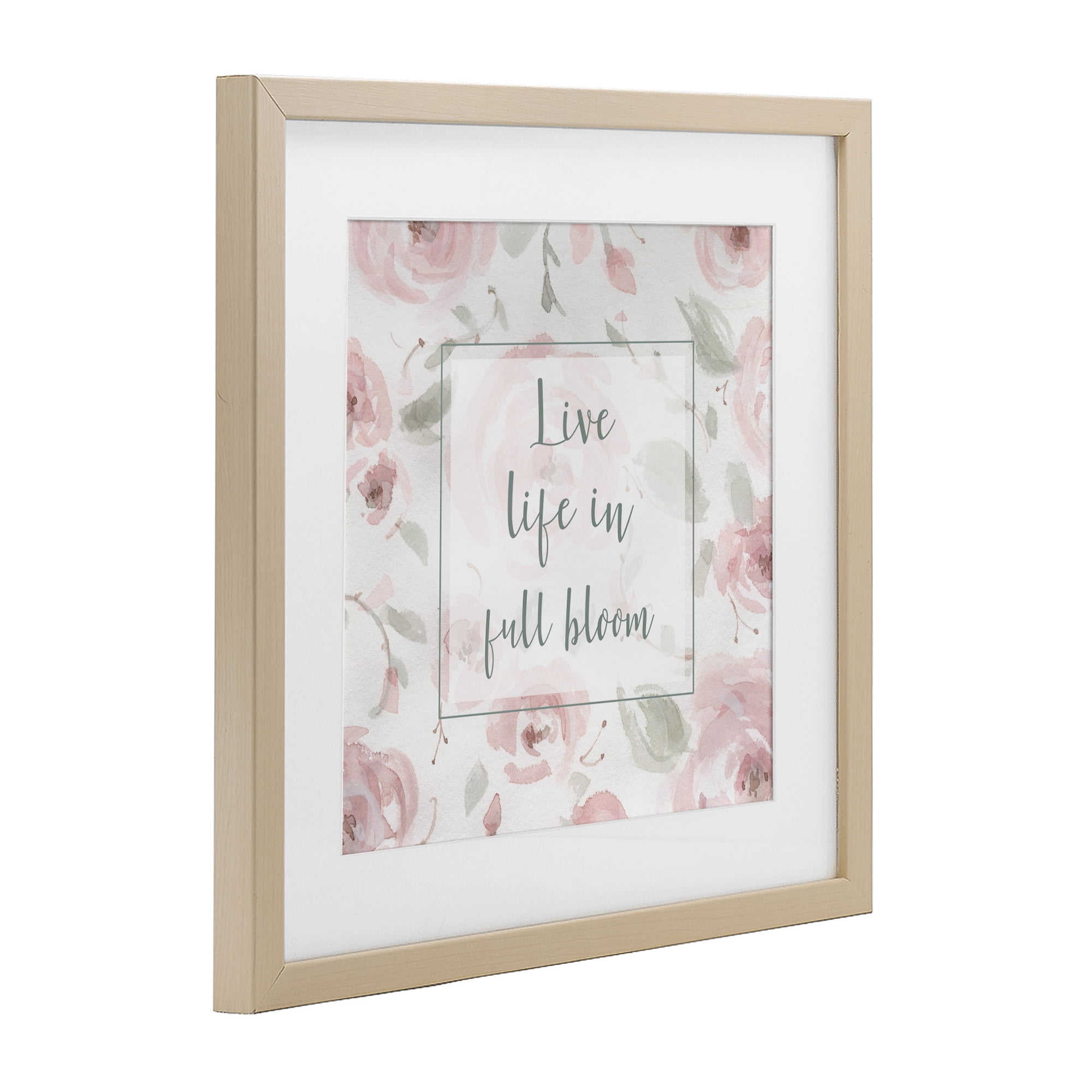 Stupell Industries Live Full Bloom Florals Birch Framed Print Under Glass, design by Carol Robinson