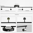 thumbnail image 3 of Matte Black Track Lighting Kit, Rotatable Light Head & Pivot For Easy Install In Kitchen Or Living Room, Contemporary Design With Flush Mount, 3 of 5