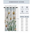 thumbnail image 6 of Retro Flowers Thermal Insulated Blackout Curtains for Bedroom 90 Length Daisy Wildflowers Plants Blue Wood Grain Room Darkening Curtain 1 Panel Grommet Window Curtain Drape for Living Room, 6 of 7