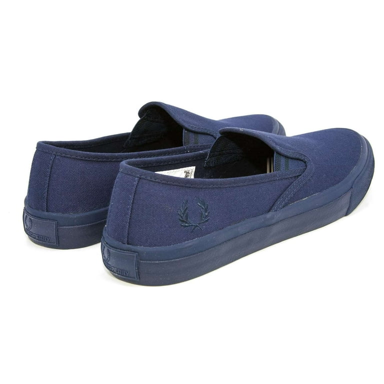 Fred Perry Men s Turner Slip On Canvas Sneaker Carbon Blue 7 M US