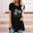 thumbnail image 2 of Pompotops Chemises Mode Décontractée pour Femmes Manches Courtes Tee-Shirt Ample Tunique Blouse, 2 of 4