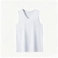 thumbnail image 5 of Qiyinn Men's V Neck Tank Top Slim Fitted Workout Gym Sleeveless Muscle Shirts Summer Undershirts, 5 of 6