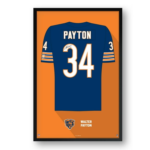 Walter Payton Chicago Bears Framed 27" x 39" Retired Jersey Art Print