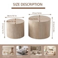 thumbnail image 3 of Round Coffee Table Set of 2, Nesting Coffee Table for Living Room, Modern Drum Side Table End Table, No Assembly Required, Accent Furniture for Bedroom, Balcony, Library, Cave Stone Pattern, 3 of 5